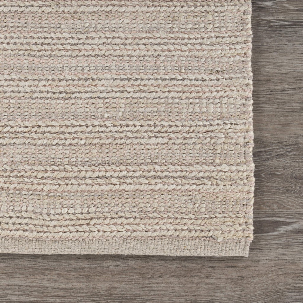 8" x 10" Blush Pink Textured Jute Area Rug