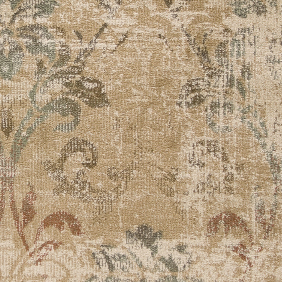 KAS Heritage 9351 Champagne Damask Area Rug, 2'2"x7'11" Runner