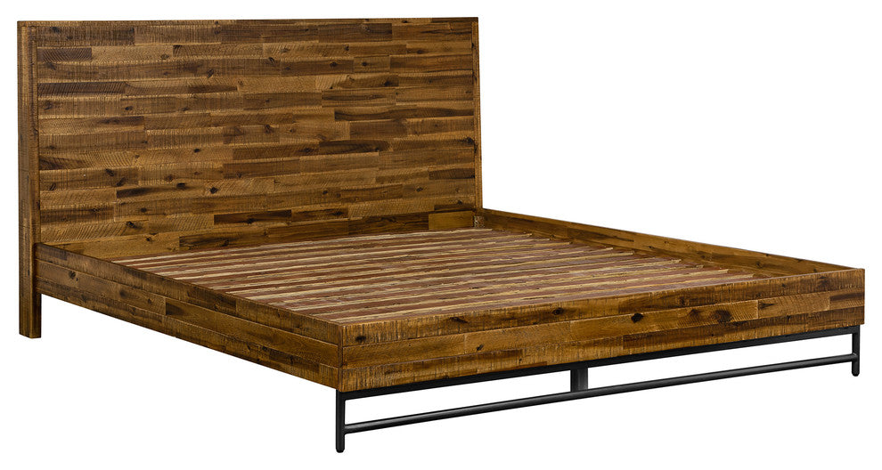 Cusco Rustic Acacia Platform King Bed