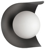 Crescent 1 Light Wall Sconce Matte Black Finish