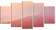 "Sunrise Over Rows of Tulips" Landscape Wall Art Canvas Print, 5 Panels, 60"x32"