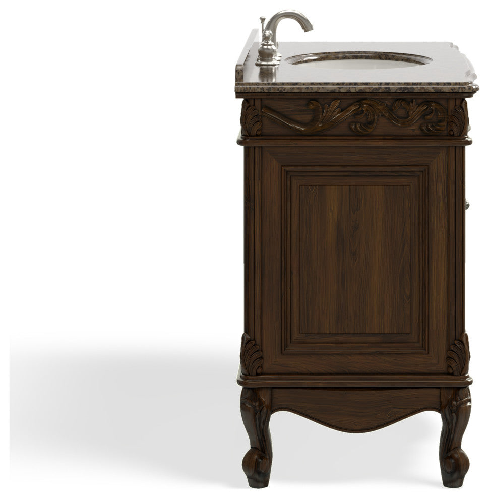 The Agnes Bathroom Vanity, Brown, 42", Single Sink, Freestanding
