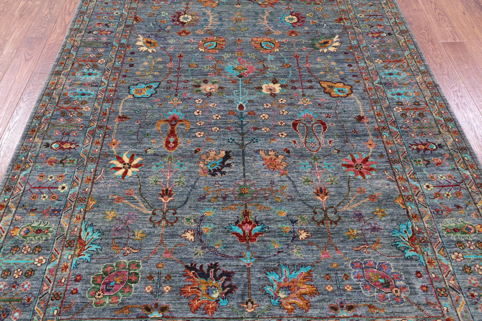 Persian Tabriz Handmade Wool Rug 6' 5" X 10' 3" - Q12199