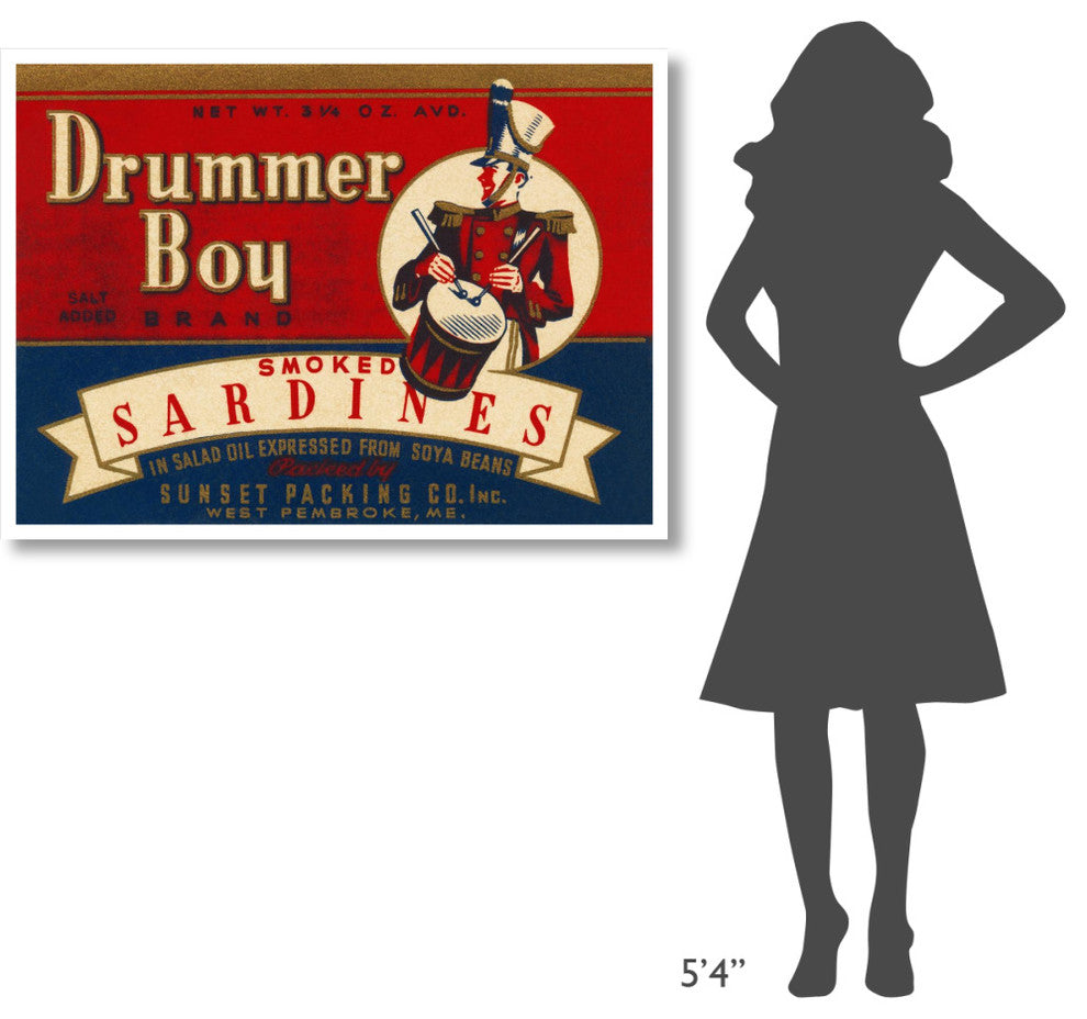 "Drummer Boy Smoked Sardines" Digital Paper Print by Retrolabel, 46"x34"