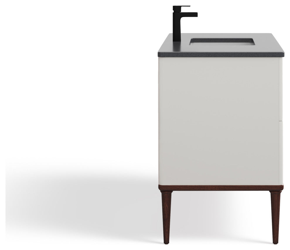 Rhonda Bath Vanity, Beige, 48", Single Sink, Freestanding