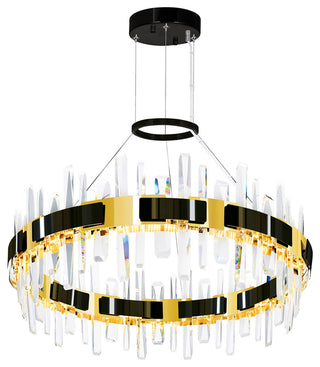 Aya LED Integrated Pearl Black Chandelier