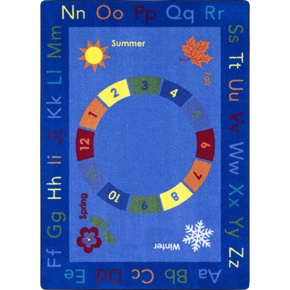 Learn Through The Seasons 7'8" X 10'9" Area Rug, Color Multi