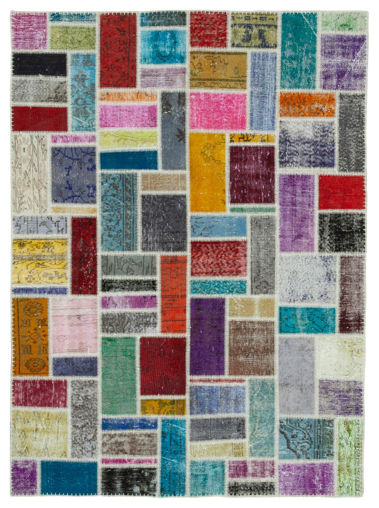 Rug N Carpet - Handmade Oriental 5' 9" x 7' 10" Decorative Patchwork Area Rug