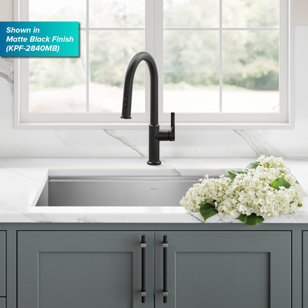 KRAUS Torak 2-Function Single Handle Pull Down Kitchen Faucet SFBB
