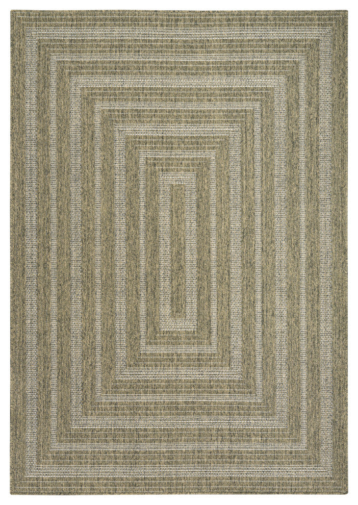 Nourison Tulum 4' x 6' Olive Outdoor Rug