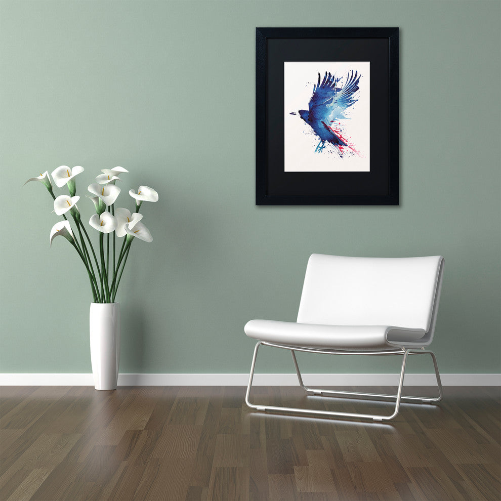 Robert Farkas 'Bloody Crow' Matted Framed Art