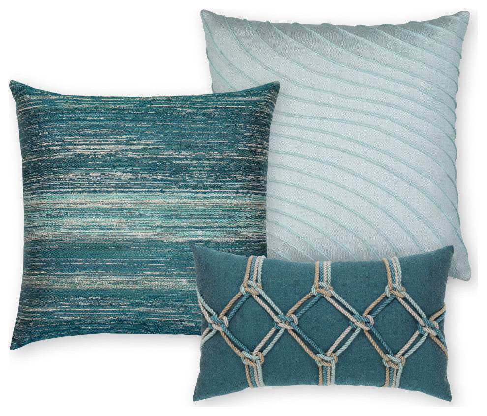 Lagoon Rope Lumbar Indoor/Outdoor Performance Pillow, 12"x20"