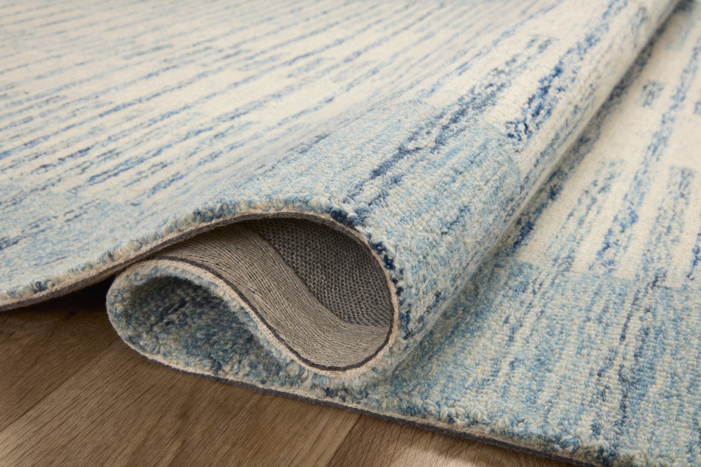 Chris Loves Julia x Loloi Chris Ivory / Denim 2'-6" x 9'-9" Runner Rug