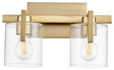 Quorum 5190-2-80 Two Light Vanity, Aged Brass Finish