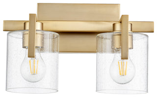 Quorum 5190-2-80 Two Light Vanity, Aged Brass Finish