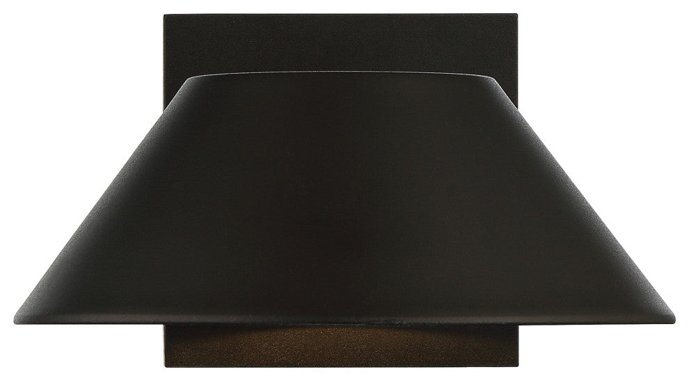 Solano Outdoor LED Wall Mount, Square Backplate, Tapered Shade
