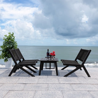 Safavieh Kobina 5 Piece Outdoor Living Set, Black