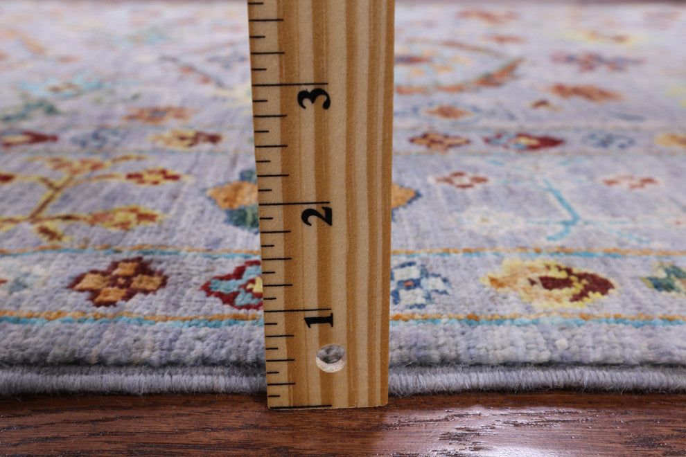 2' 9" X 9' 11" Runner Hand-Knotted Persian Tabriz Wool Rug Q8373