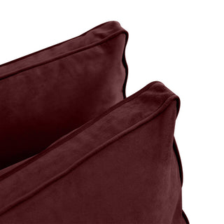 STYLE V1 Full Velvet Pipe Trim Indoor Daybed Bolster Pillow |COVER ONLY| AD368