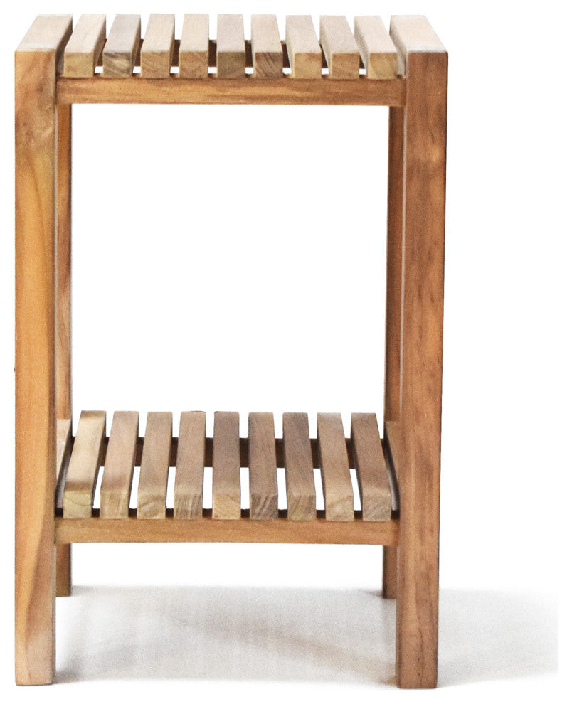 Teak Shower Bench Fiji 12" (30 cm) with Shelf