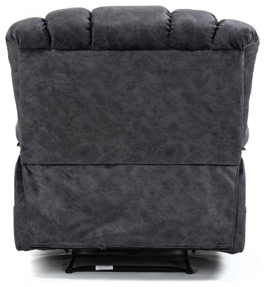 TATEUS Large Oversized Recliner Chair for Living Room, Dark Gray