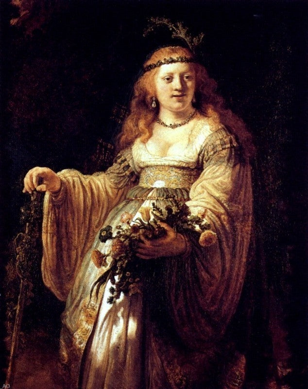 Rembrandt Van Rijn Flora, Gallery Wrapped Canvas Print, 20"x25"