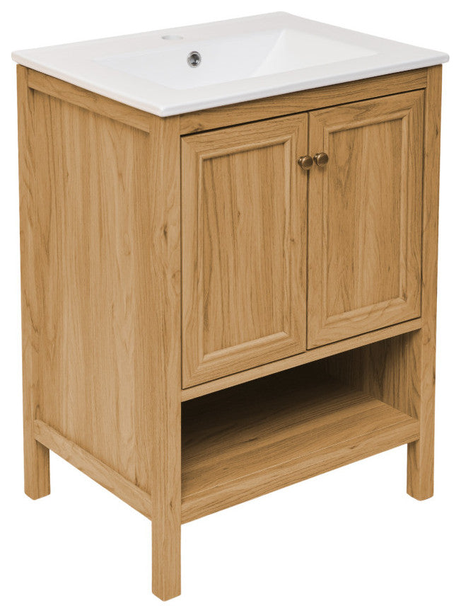 Chateau 24" Bathroom Vanity, Natural Oak