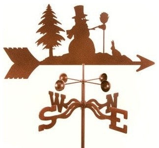Snowman Weathervane With Post Mount