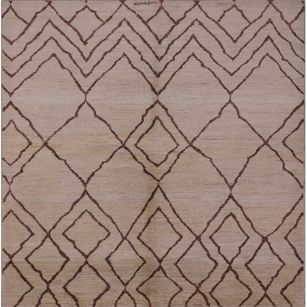 Ahgly Company Indoor Square Mid-Century Modern Area Rugs, 3' Square