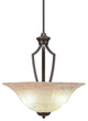 Zilo Pendant With 3 Bulbs, Dark Granite, 20" Italian Marble Glass