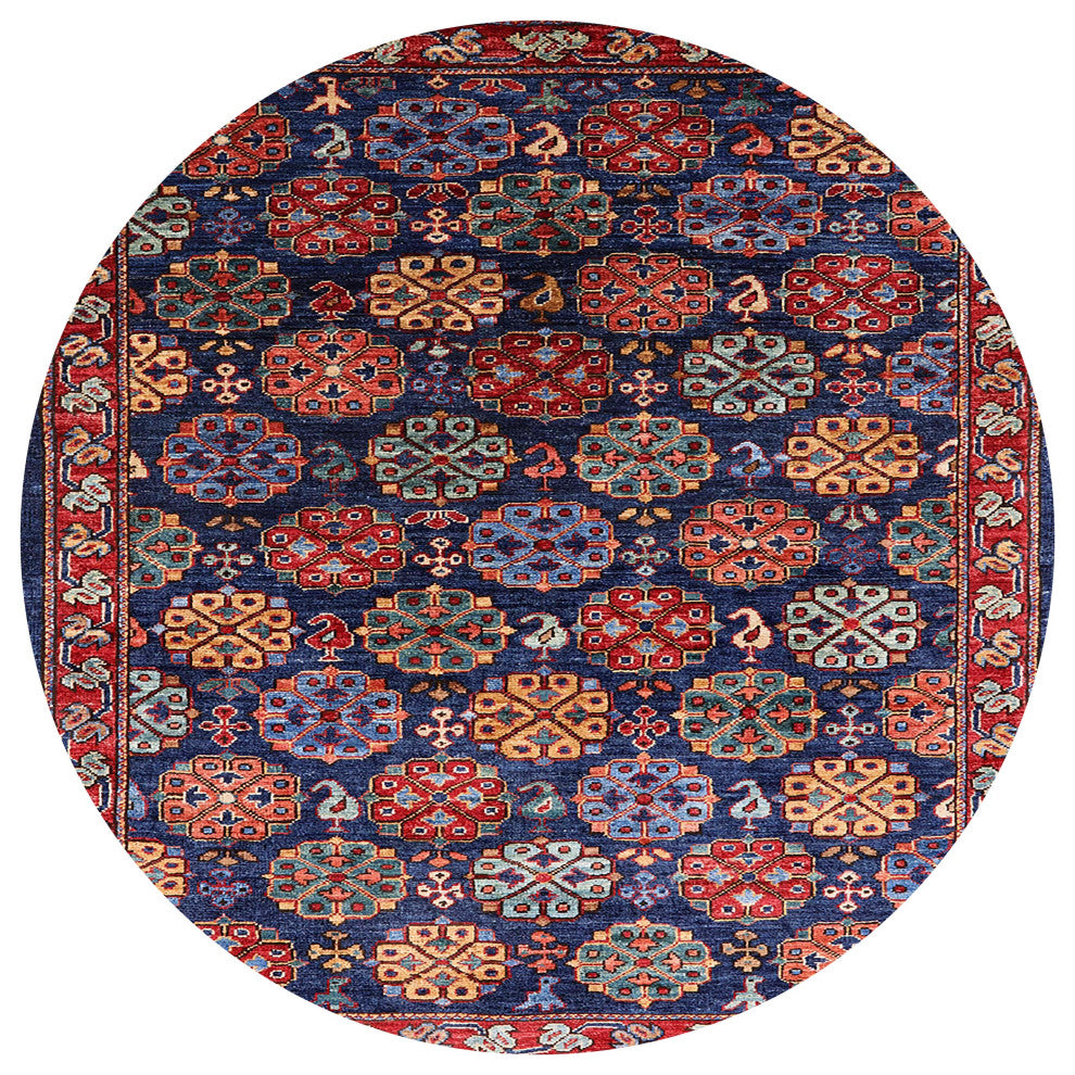 Ahgly Company Indoor Round Mid-Century Modern Area Rugs, 4' Round
