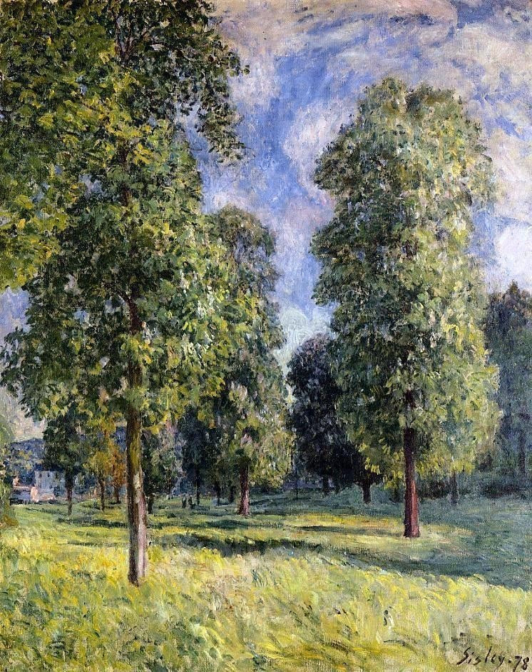 Alfred Sisley Landscape at Sevres, 20"x25" Wall Decal Print
