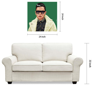 "Hip RGB" Frameless Reverse Printed Tempered Art Glass Wall Art