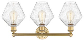 Cindyrella 3-Light 26" Bath Vanity Light, Brushed Brass, Seedy Shade