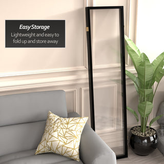 6' Tall Clear Screen Black, 3 Panel