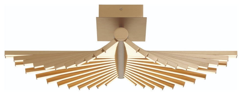Seraph 1 Light 24.5" Flushmount, Gold