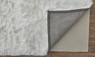 Weave & Wander Armada Plush Shag Rug, White, 4'9"x7'6"