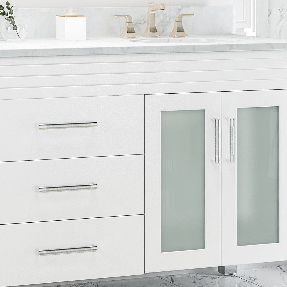 Taylor Contemporary 72" Wood Bathroom Vanity, Counter Top Not Included, White