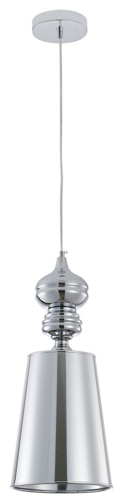 Bethel International ONE02P5CH 1-Light Pendant, Polished Chrome