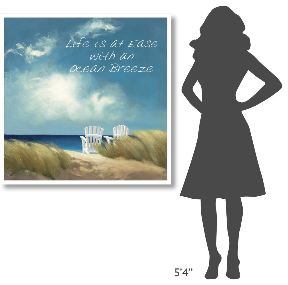"A Perfect Day Ocean Breeze" Digital Paper Print by Julia Purinton, 42"x42"