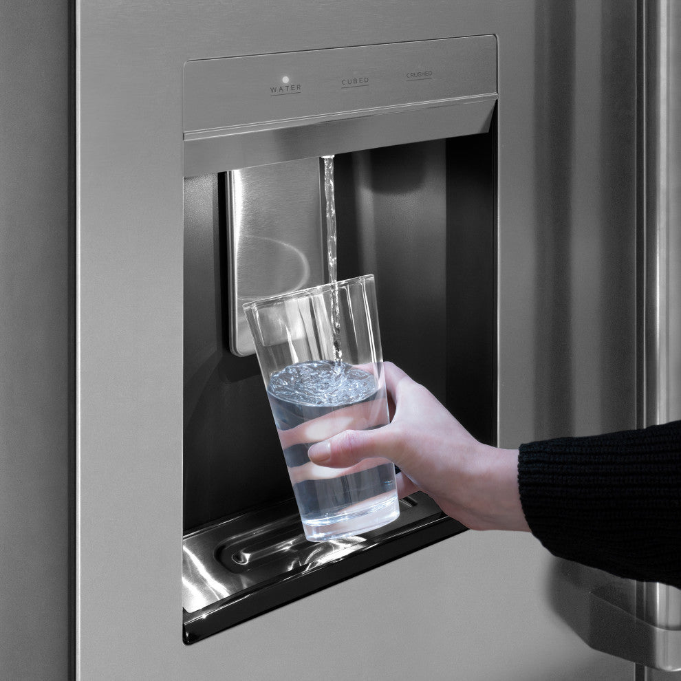 ZLINE 36" Standard Depth Refrigerator With Water, Stainless RSMZ-W-36-FCB
