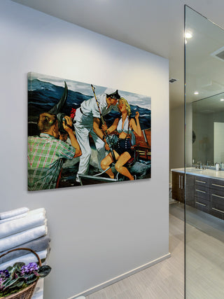 "Stealing a Kiss" Painting Print on Wrapped Canvas