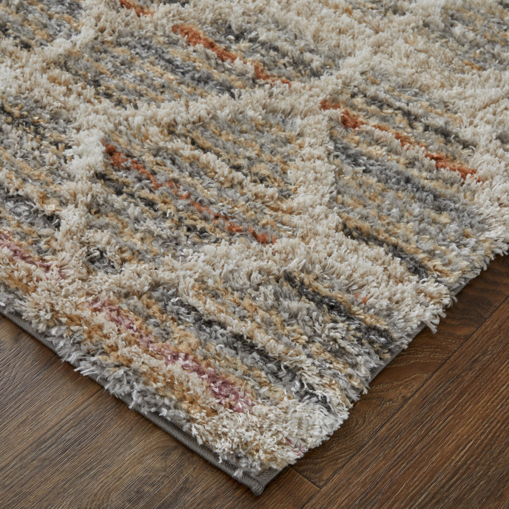 Weave & Wander Caide Contemporary Rug, Beige/Multi, 9'x12'