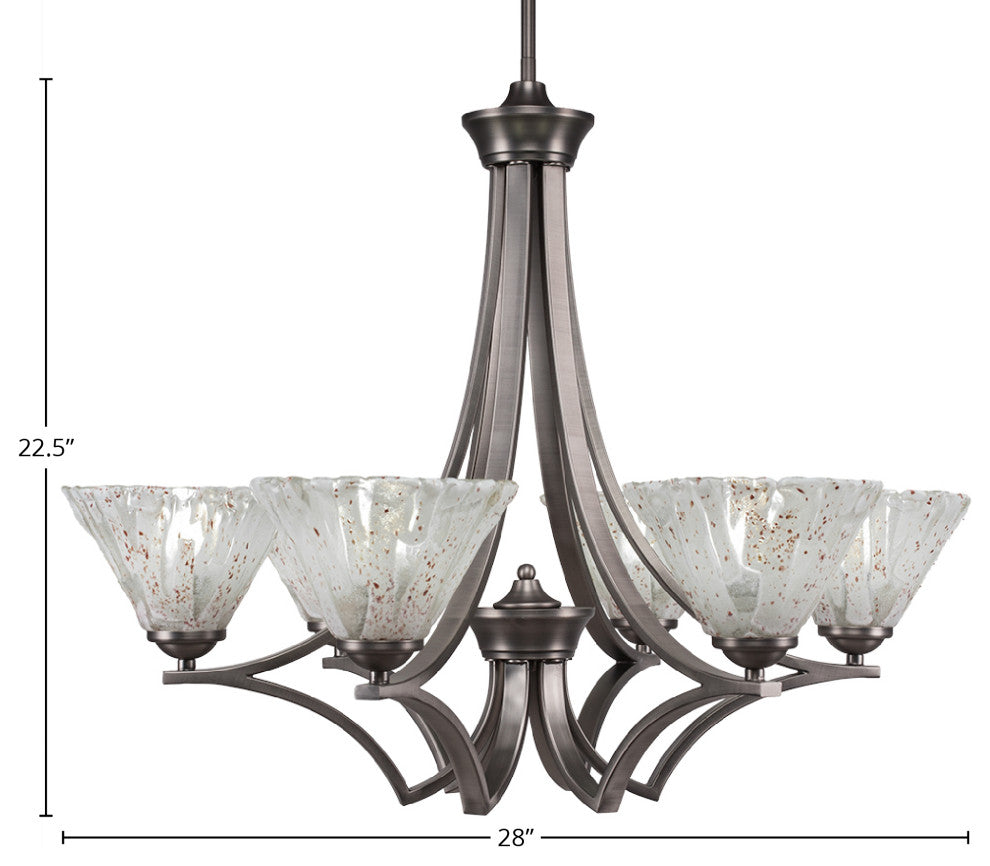 Chandeliers, 7" Italian Ice Glass