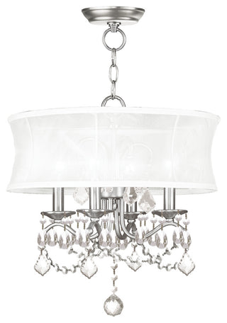 Newcastle Convertible Chain-Hang and Ceiling Mount, Brushed Nickel