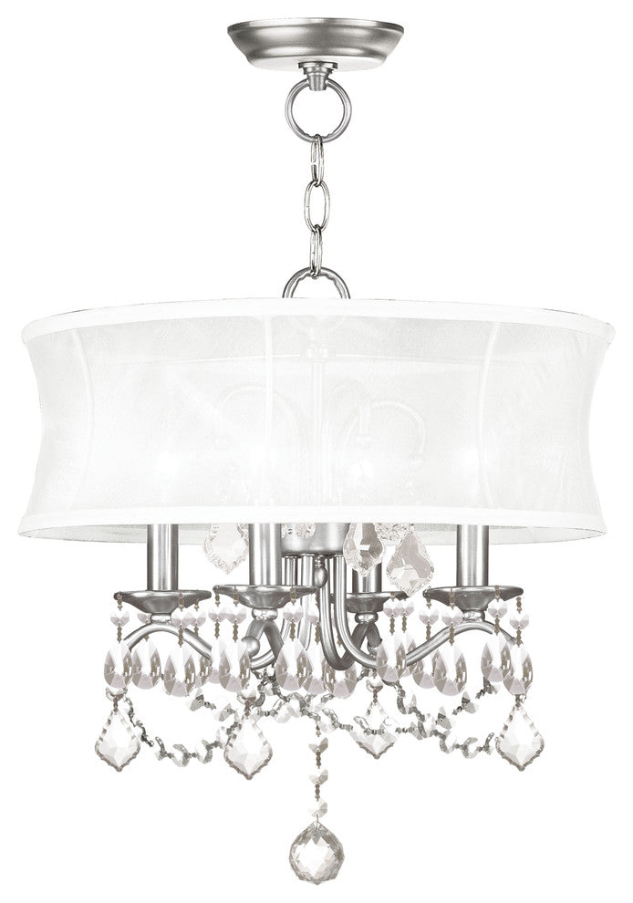 Newcastle Convertible Chain-Hang and Ceiling Mount, Brushed Nickel