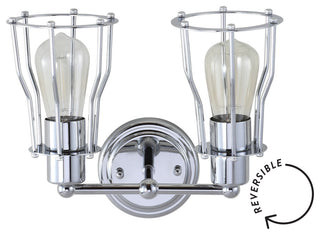 Evelyn Metal Vanity Light, Chrome, 2-Light