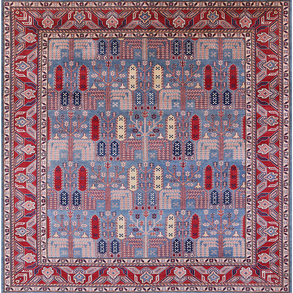 Ahgly Company Indoor Square Mid-Century Modern Area Rugs, 3' Square