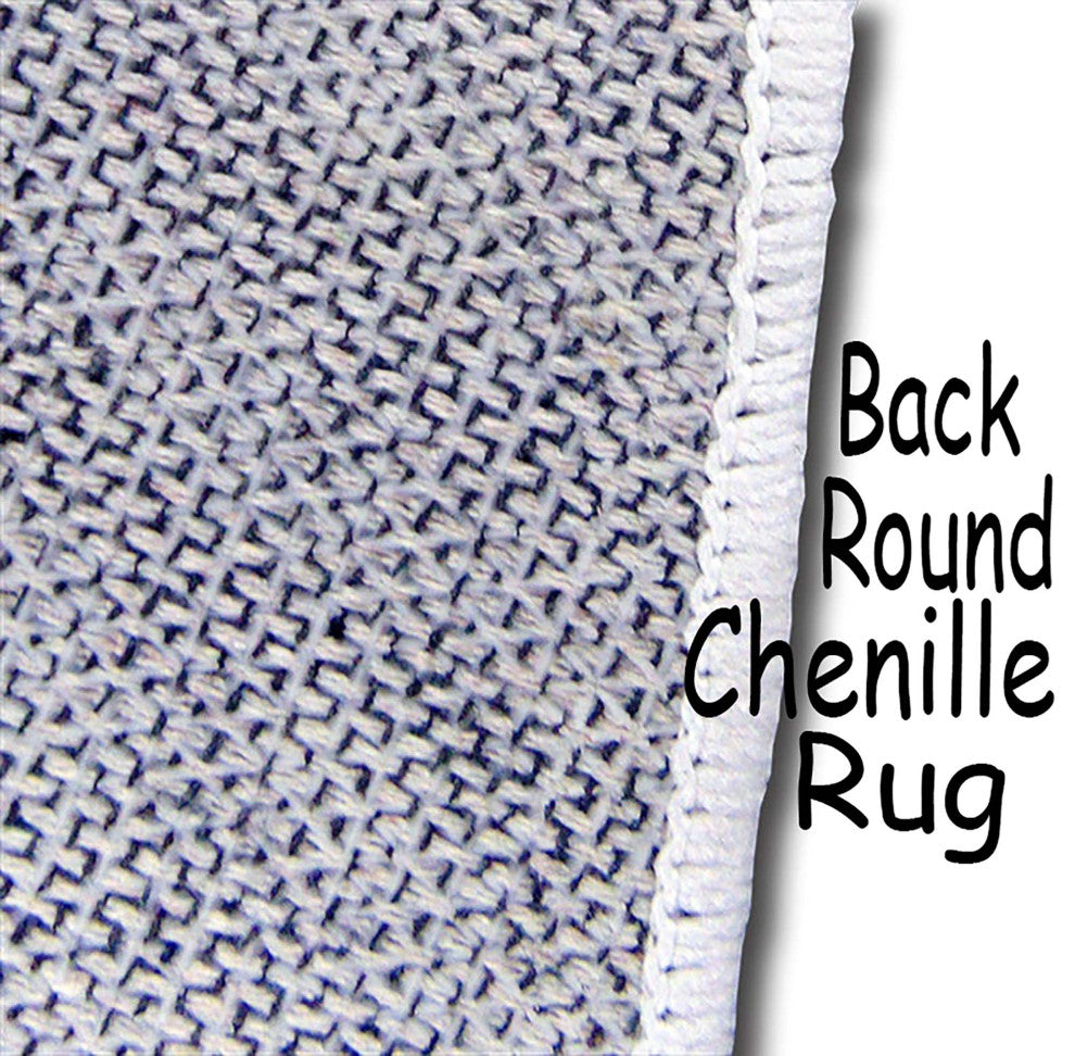 Sea life round chenille area rugs from my art. Approximately 60", Crab Party, Ro