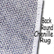 Sea life round chenille area rugs from my art. Approximately 60", Crab Party, Ro